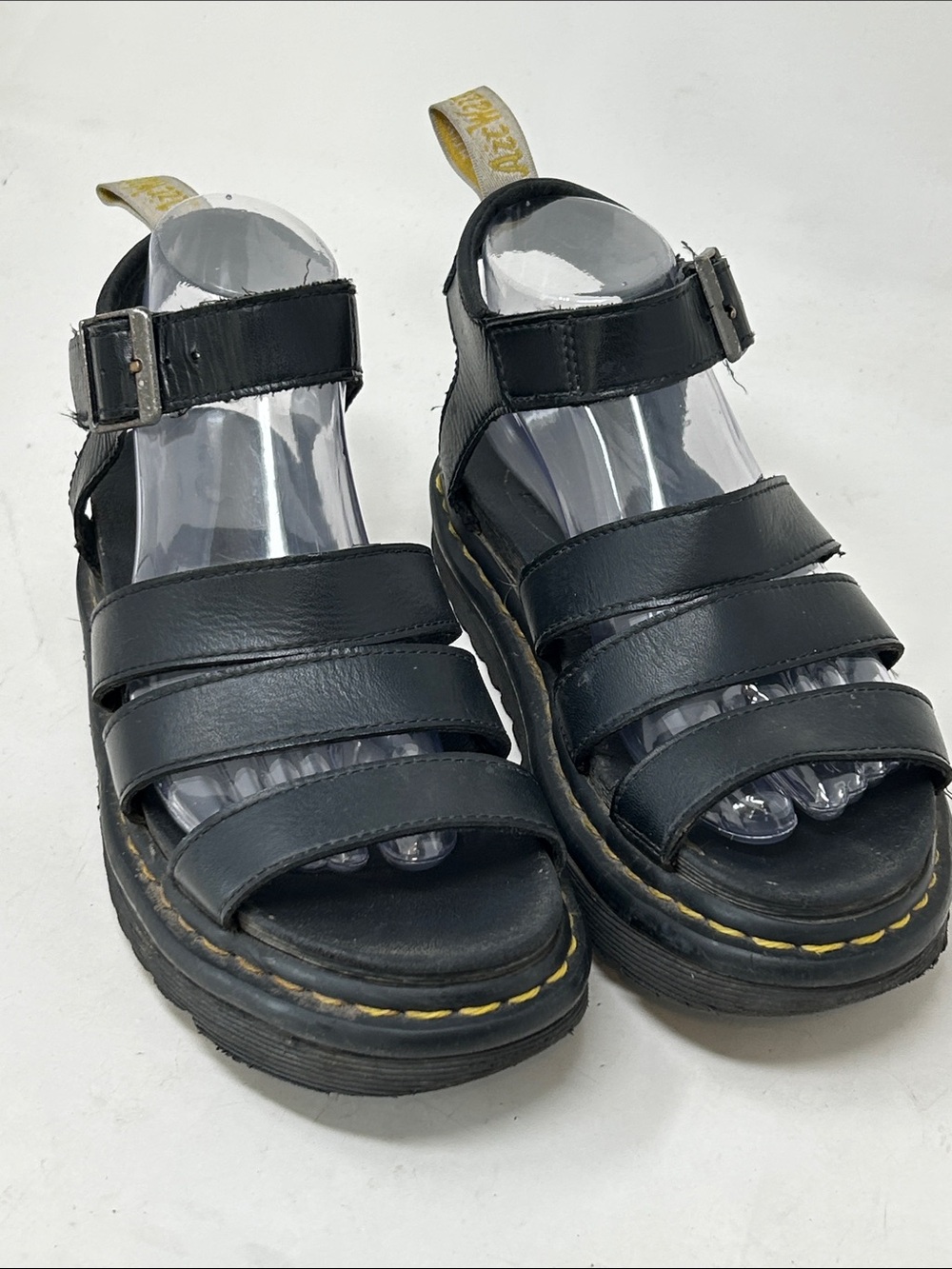 Dr. Marten Womens V Blaire Black Leather Sandal Size 7